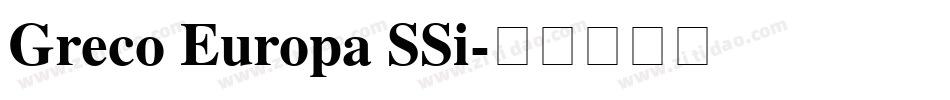 Greco Europa SSi字体转换